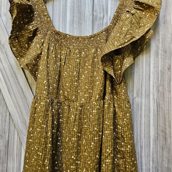 Madewell Ruffle-Sleeve Tiered Midi Dress in Daisy Stitch - Picture 5 of 10